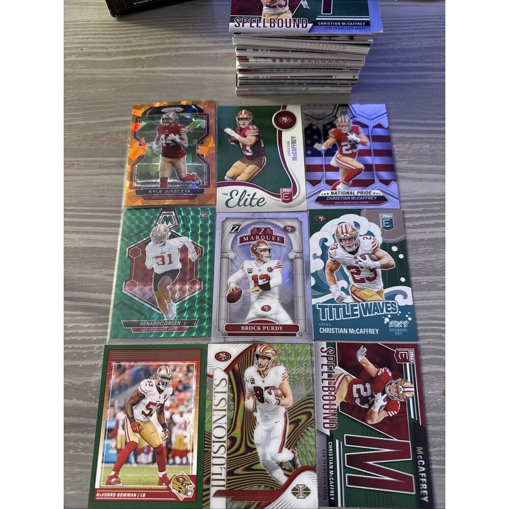San Francisco 49ers Football Card Lot Bundle- Approx. 100 Cards With Inserts